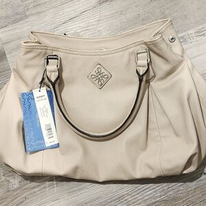 Simply Vera Vera Wang "Modena Shopper" Cream Color Shoulder Bag